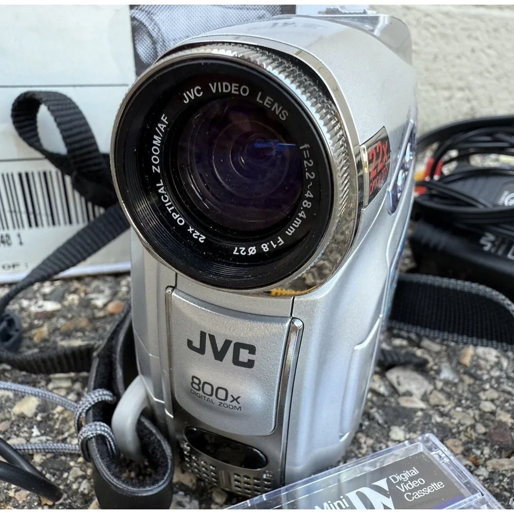 JVC GR-D244U Mini-DV Camcorder Video Camera Open Box Battery Charger Cables More